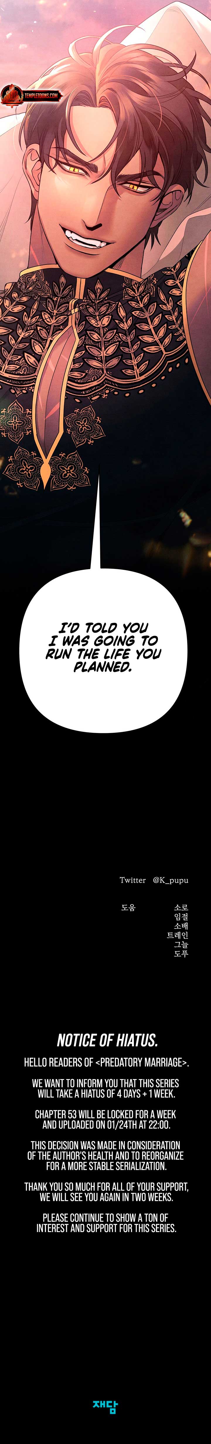 Predatory Marriage, Chapter 52